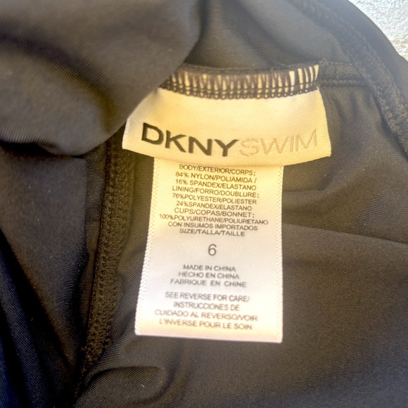 DKNY Black V Neck Swimsuit - Picture 7 of 7